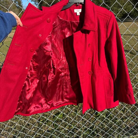 Glamour Red Peacoat/Jacket - Picture 6 of 9